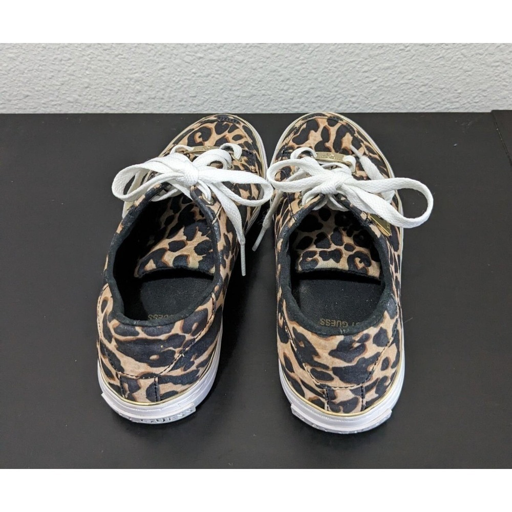 G by Guess Leopard Print Sneakers Womens 5.5M Casual Fashion Lace-Up Shoes - Picture 8 of 10